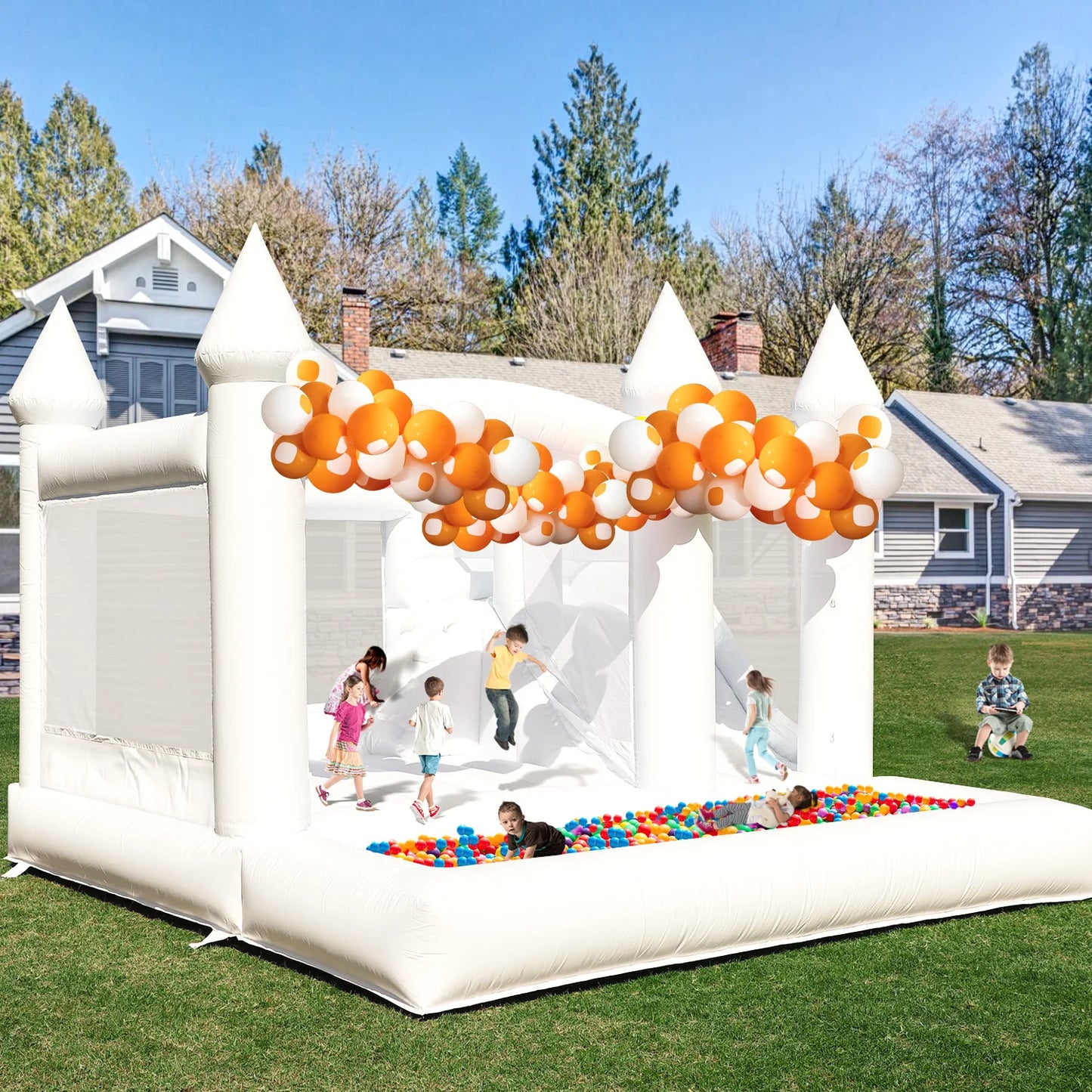 RTS Inflatable Commercial PVC Bounce House Wedding Castle All Ages