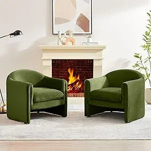 Accent Chair Modern Upholstered Wood Frame for Living Room