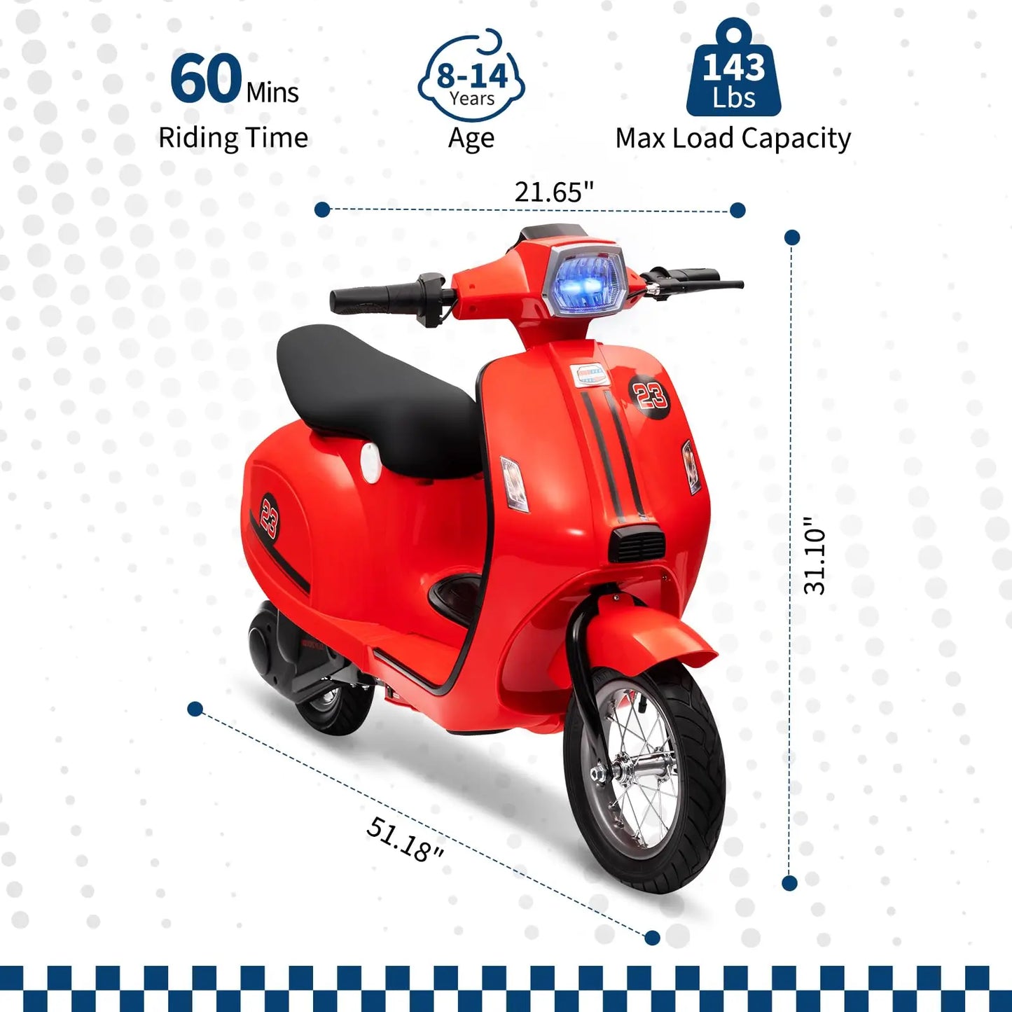 Kids 24V Electric Motorcycle Dual Mode Ride On Toy