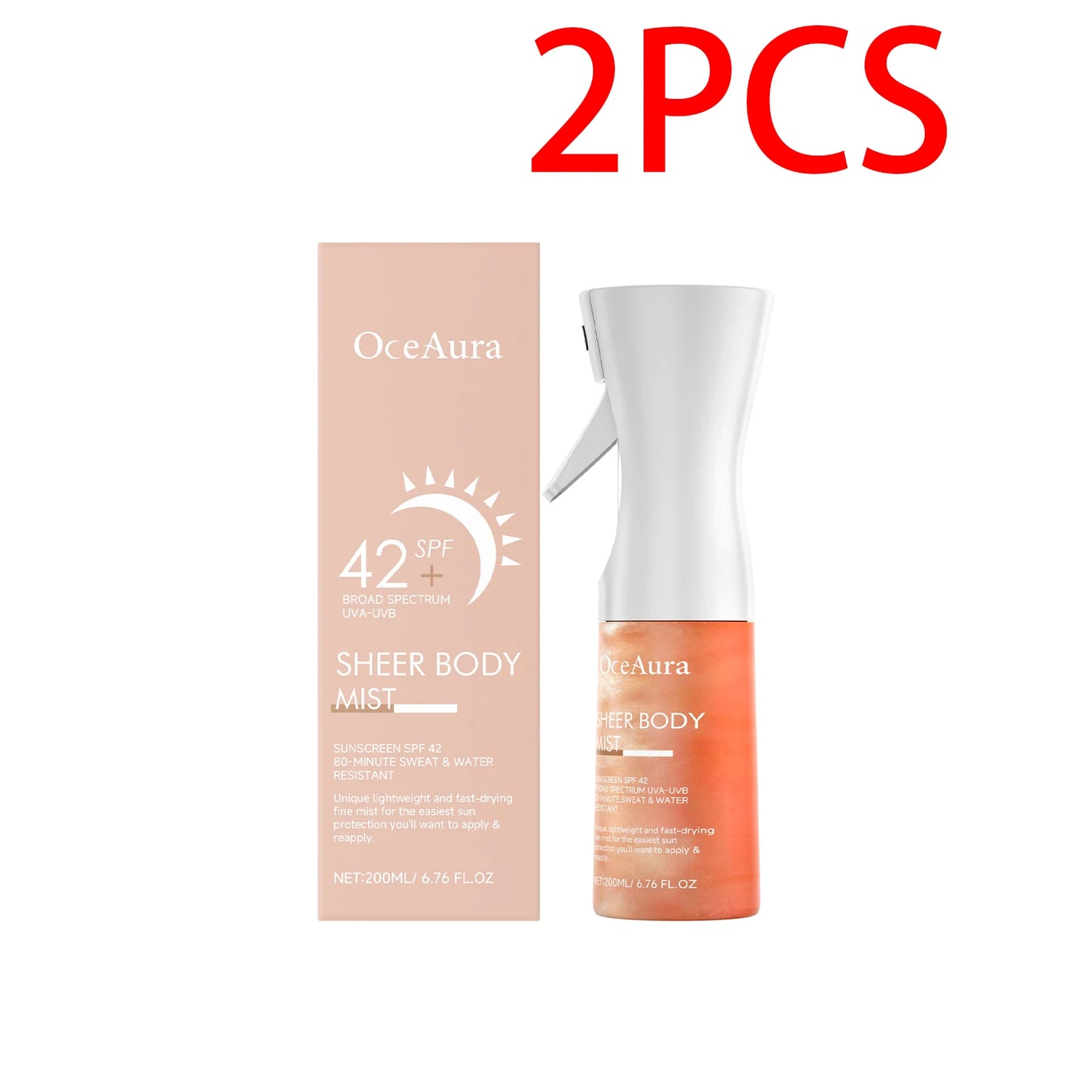OceAura Hyaluronic Acid Sunscreen Spray SPF 42 UV Protector
