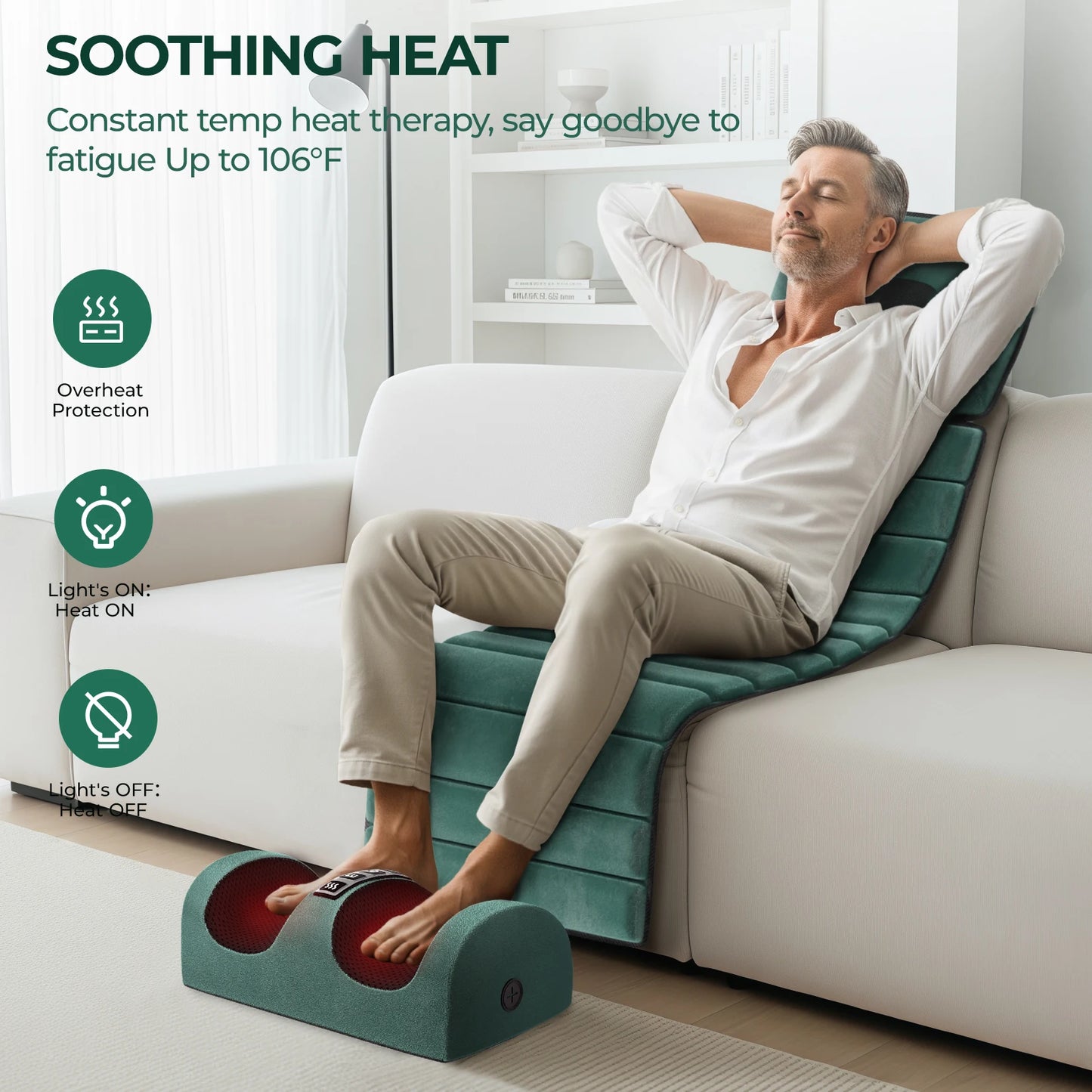 HIMOUTA Full Body Massage Mat With Heat and 10 Motors