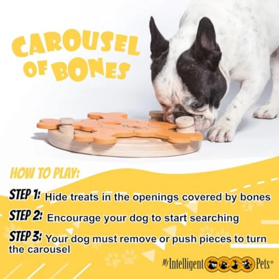 Yao Hui Huang Carousel Of Bones Wooden Dog Puzzle Toy