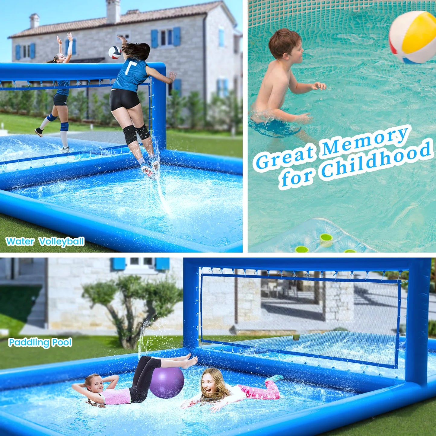 RTS Inflatable Outdoor Water Volleyball Court For Pools