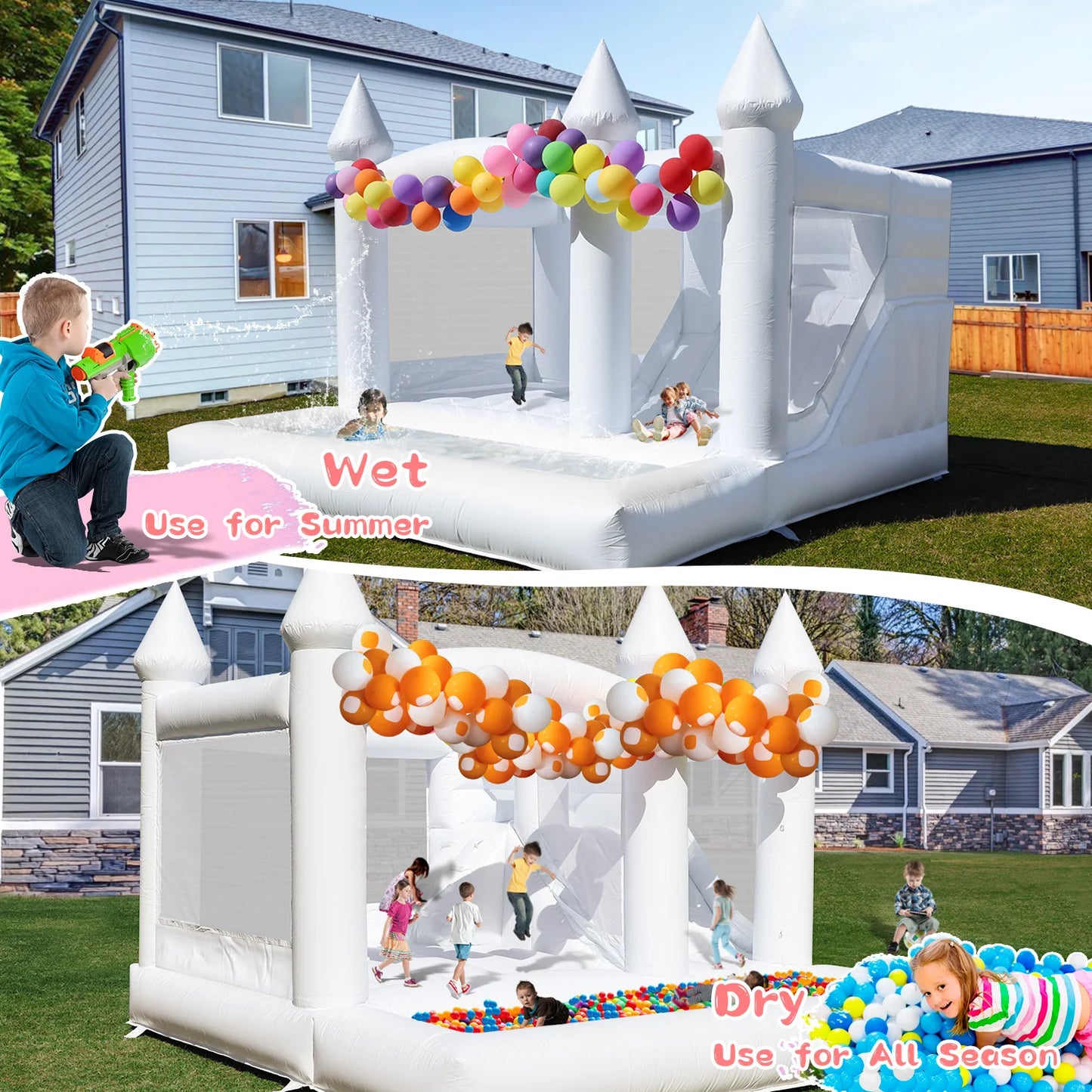 RTS Inflatable Commercial PVC Bounce House Wedding Castle All Ages