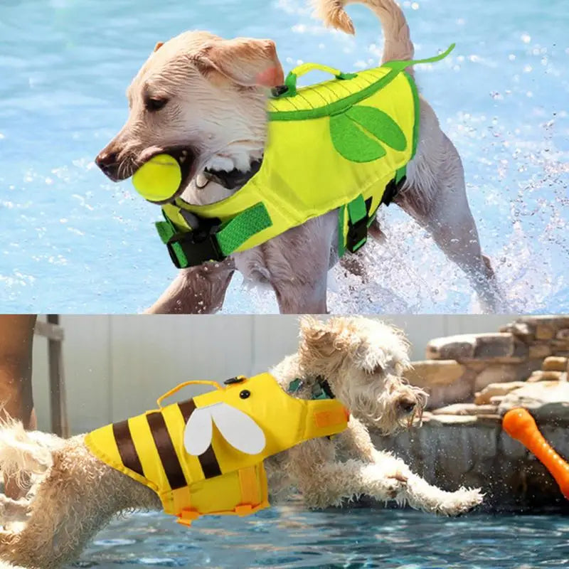 Dog Life Vest For Boating With Handle Ripstop Waterproof