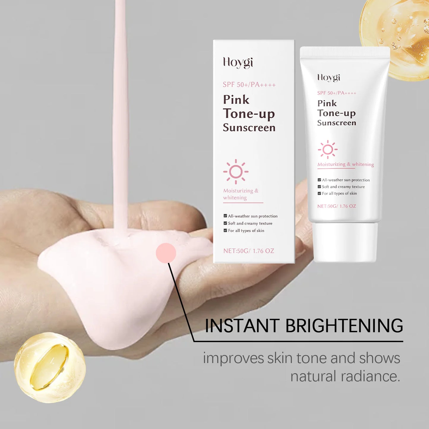 Hoygi SPF50 Sunscreen Facial Body Sun Cream Protective Lotion