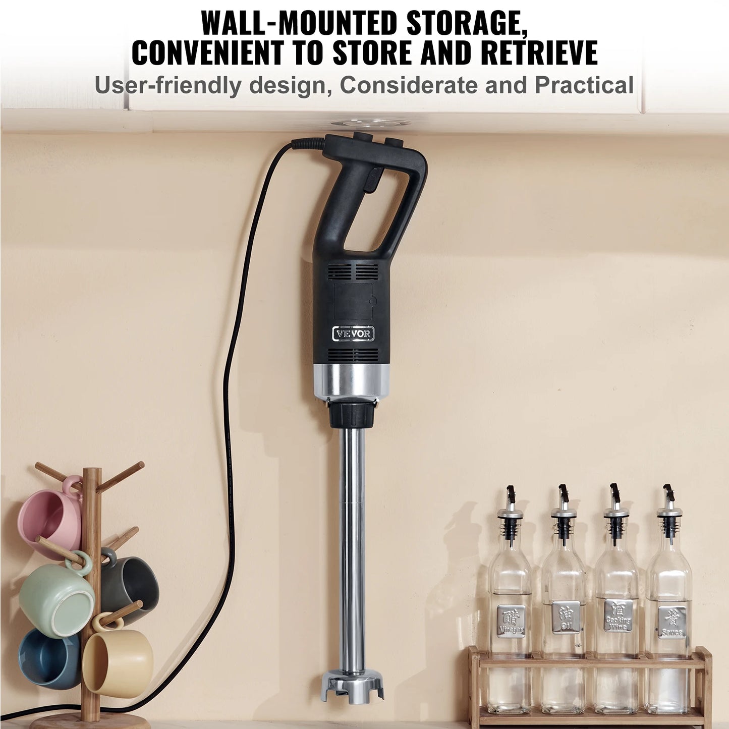 VEVOR Immersion Blender Heavy Duty Hand Mixer Multi Purpose