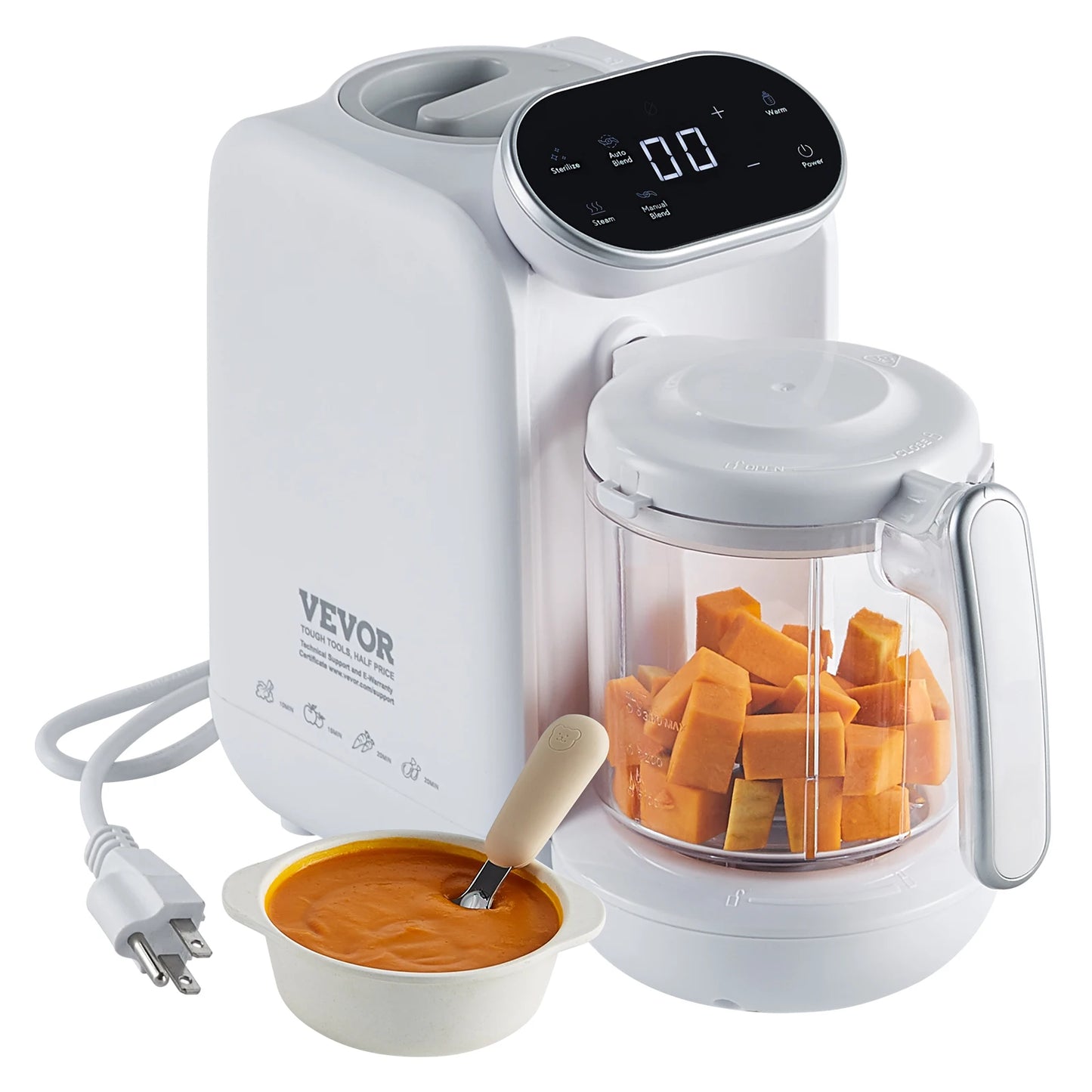 VEVOR SucceBuy Baby Food Maker 5 in 1 Blender Steamer