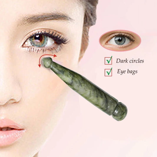 Natural Jade Stone Gua Sha Facial Massage Tool For Meridian Points