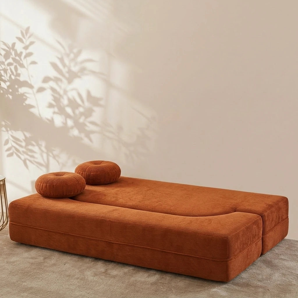 Living Room Memory Foam Sofa Bed Modular Couch Space Saving