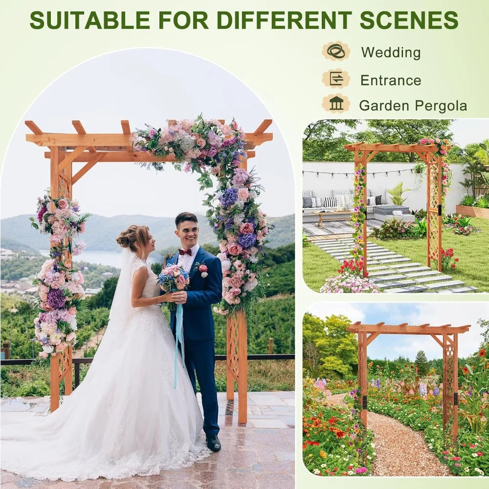 Wooden Garden Arch Wedding Pergola Customizable Design