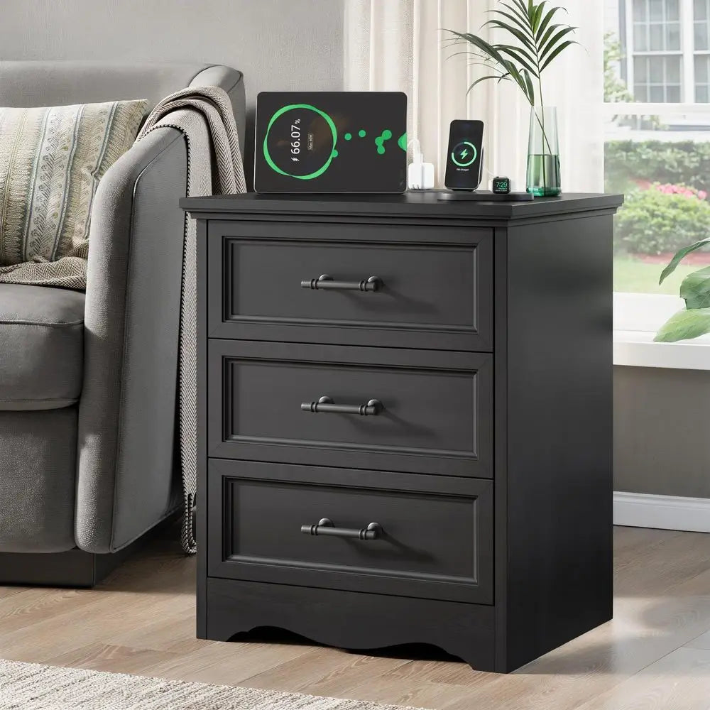 Bedroom Set 7 Drawer Dresser And 6 Drawer Dresser Nightstands Charging Station