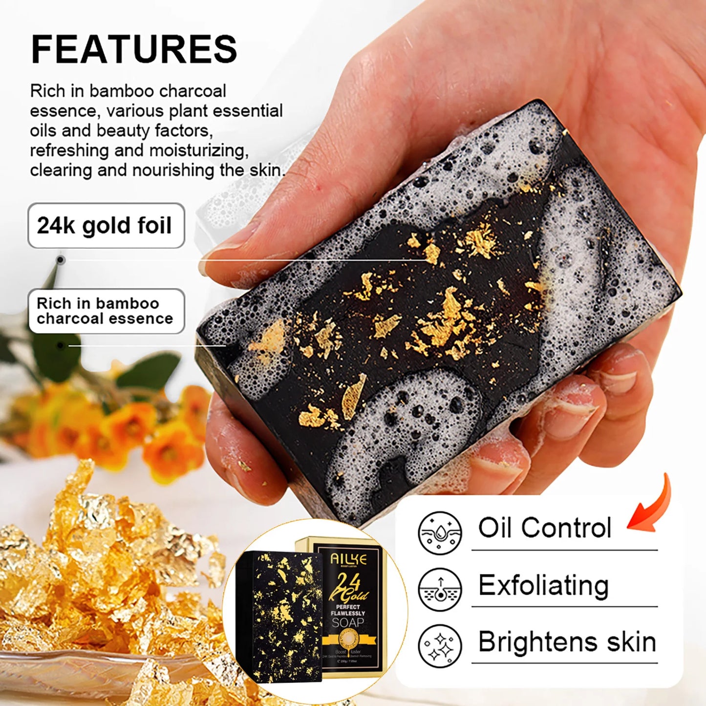 AILKE 24K Gold Collagen Cream Skin Care Set For Whitening