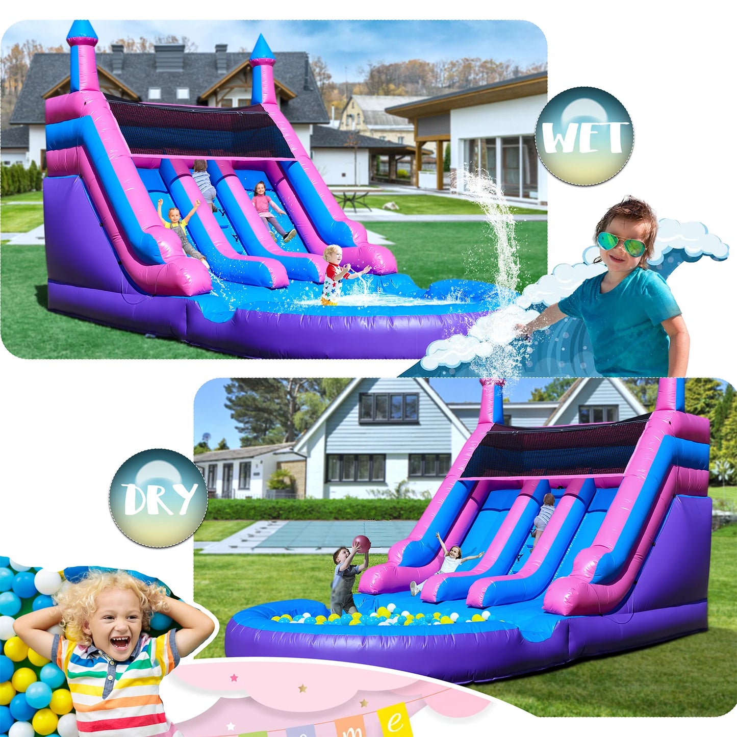 RTS Inflatable Commercial Water Slide for Kids with Blower