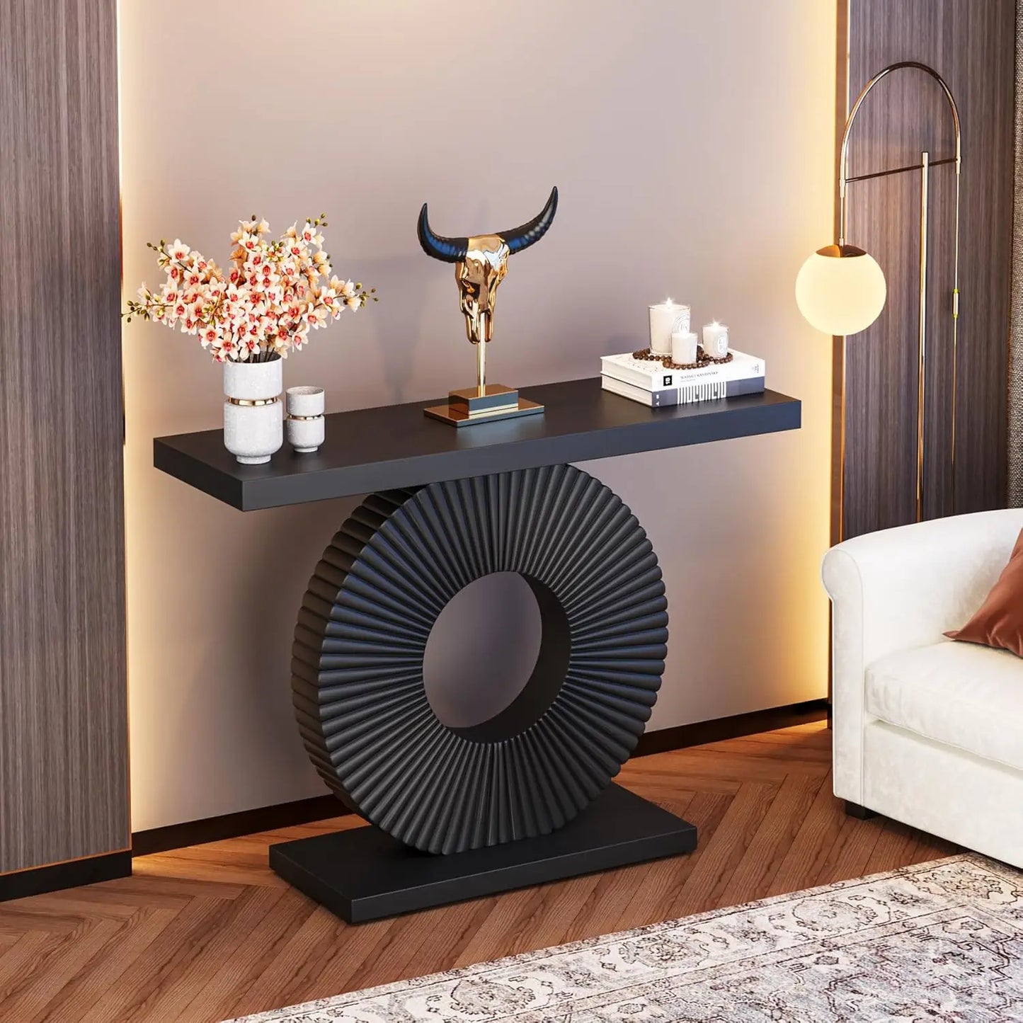 Little Tree Modern Console Table With Geometric Base