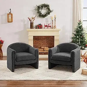 Accent Chair Modern Upholstered Wood Frame for Living Room