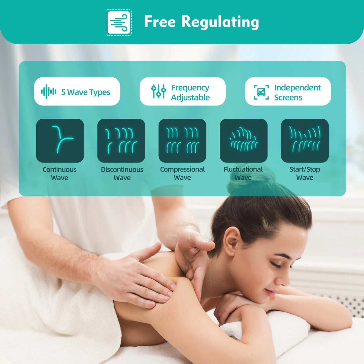 KWD-808I Electric Impulse Acupuncture Treatment 6 Output Patch Massager
