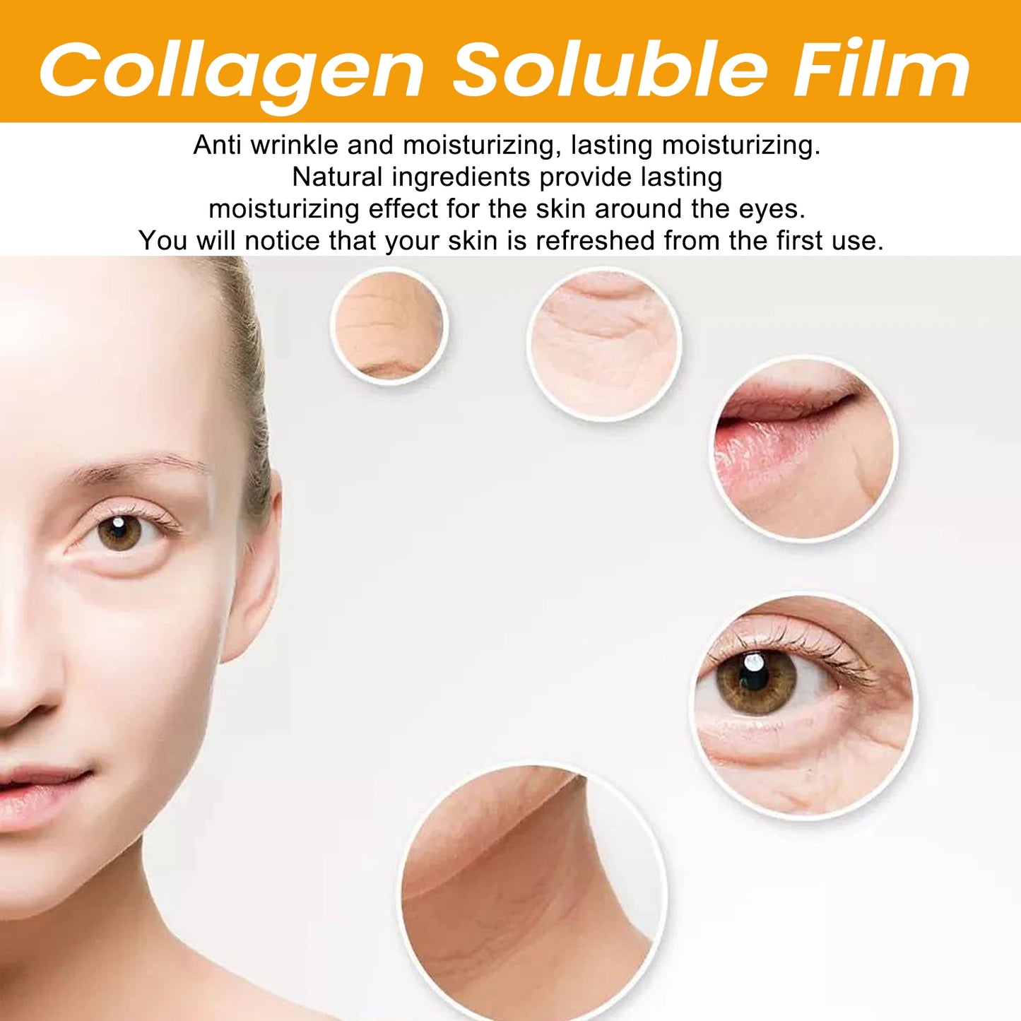 Jaysuing Collagen Soluble Facial Mask Hyaluronic Acid Tightens Brightens
