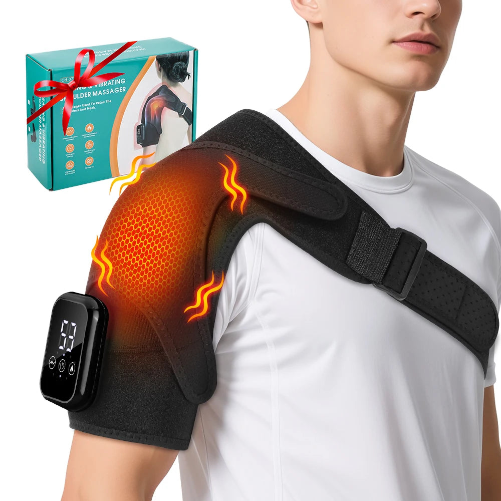 Moajaza Electric Shoulder Massage Belt With Adjustable Heating And Vibration
