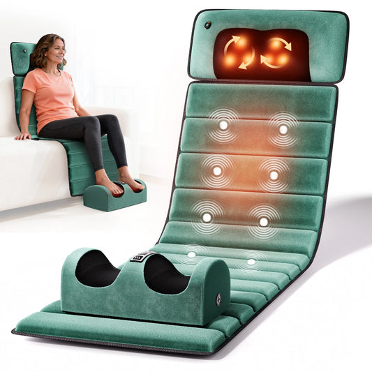 HIMOUTA Full Body Massage Mat With Heat and 10 Motors