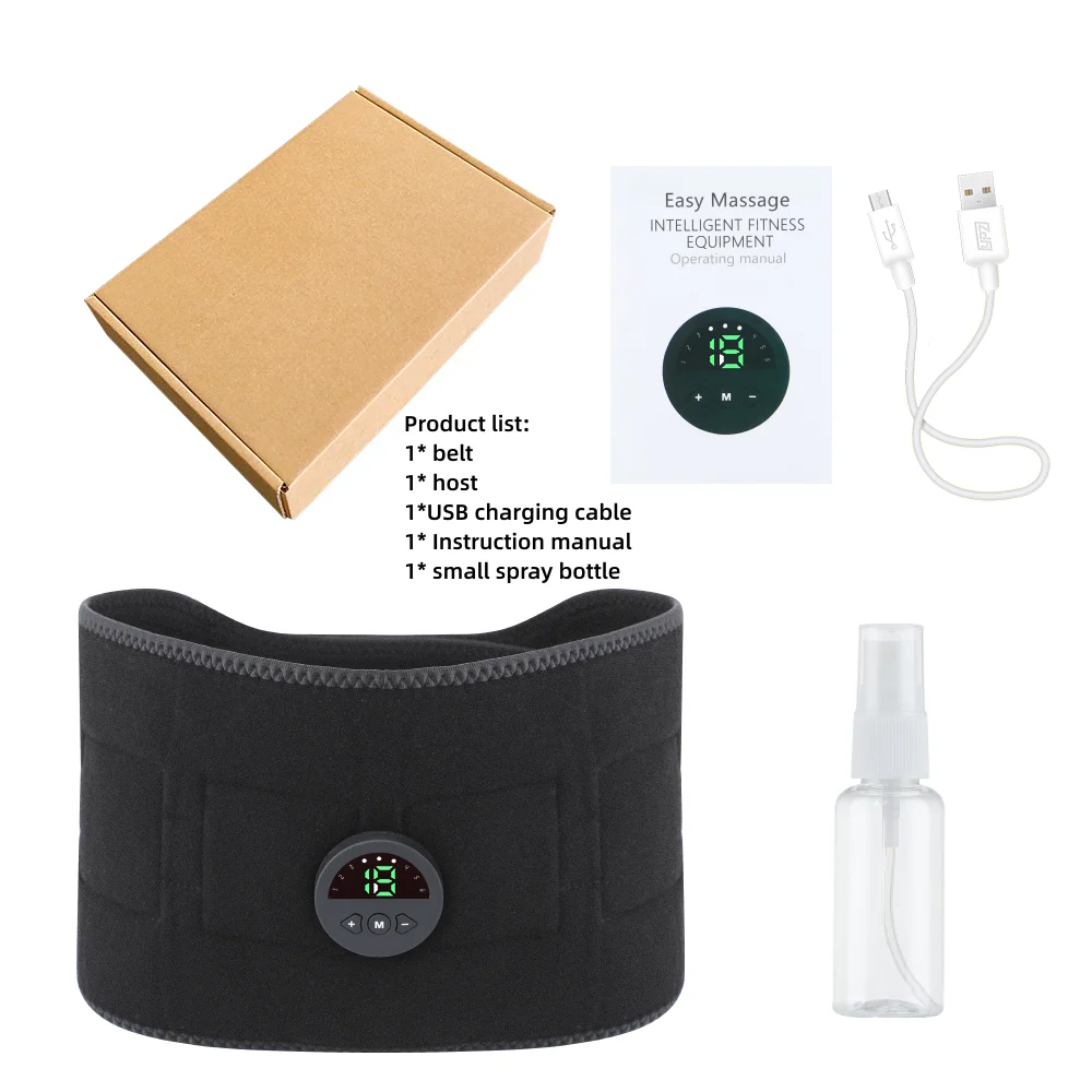 KTS EMS Waist Abdominal Trainer Belt USB Recharge Muscle Stimulator