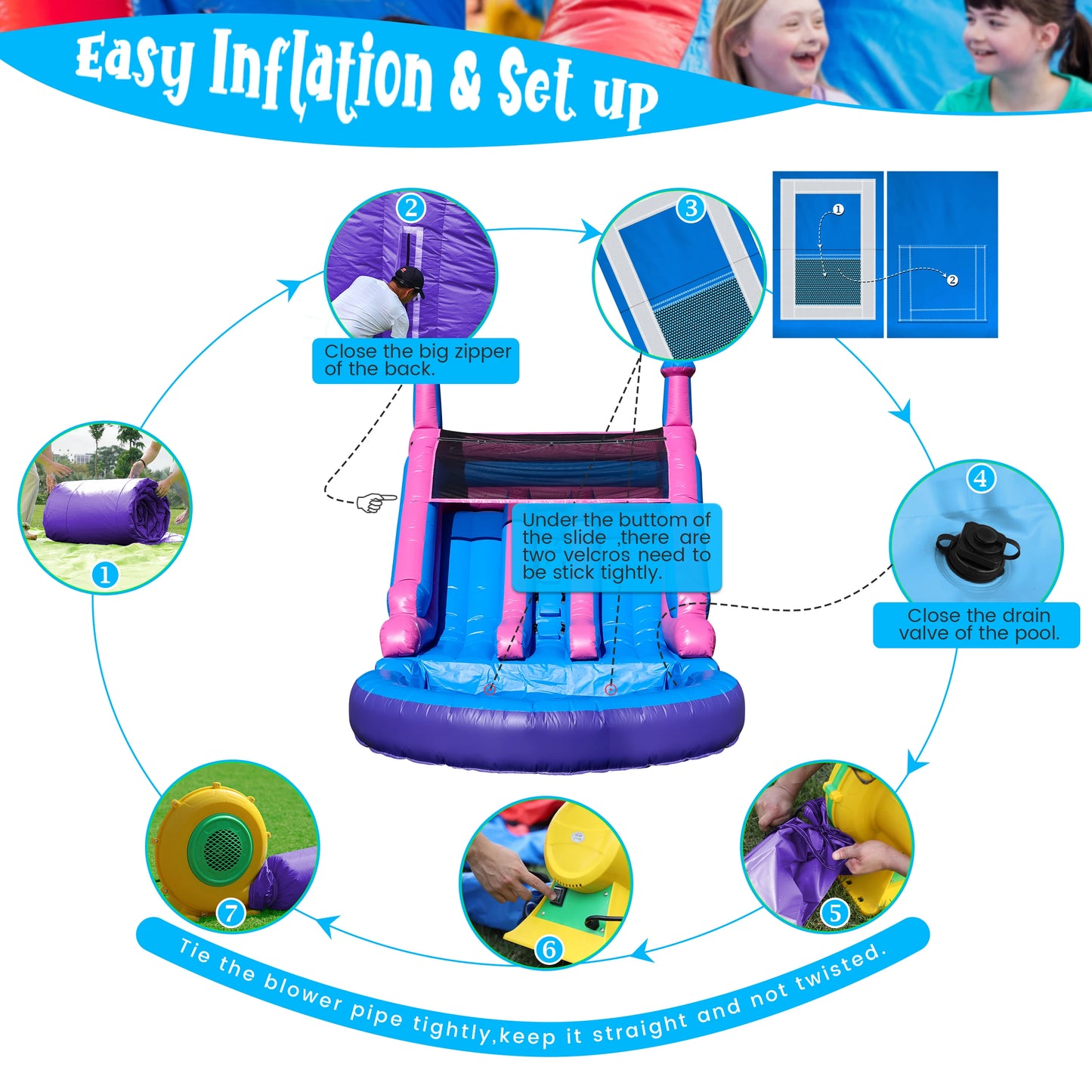 RTS Inflatable Commercial Water Slide for Kids with Blower