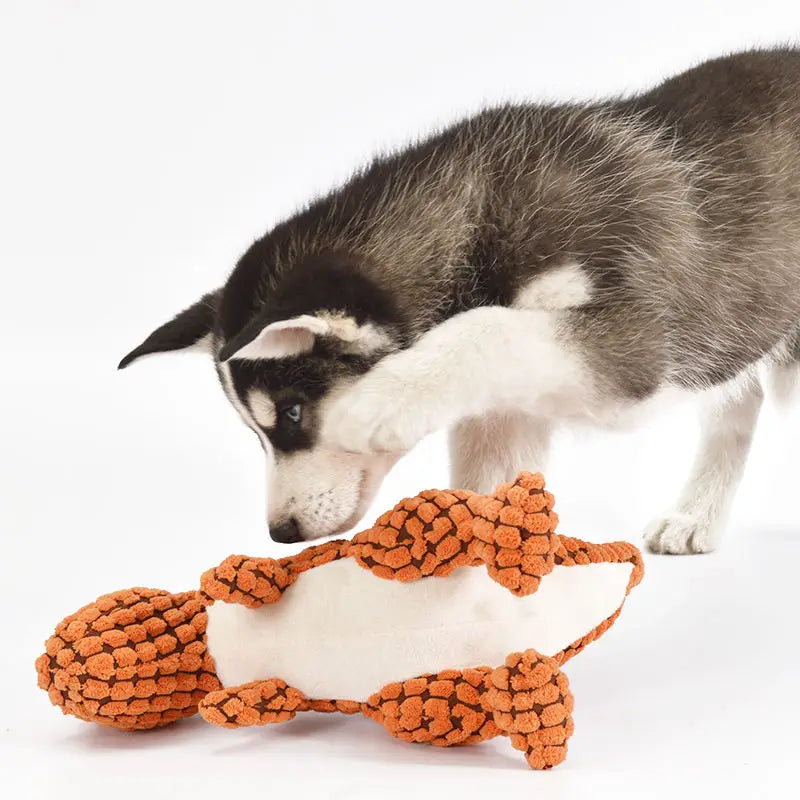 Dog Chew Toy Stuffed Dinosaur Shape For Training And Play