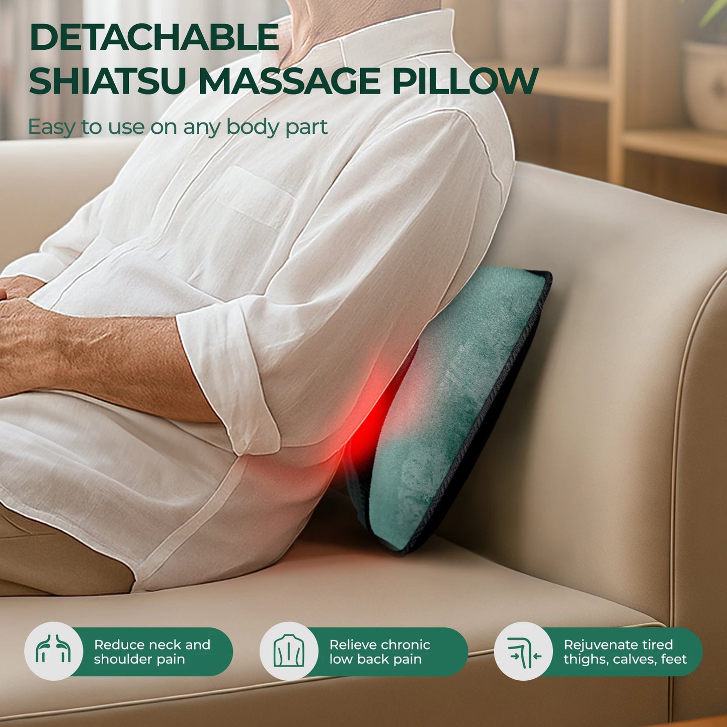 HIMOUTA Full Body Massage Mat With Heat and 10 Motors
