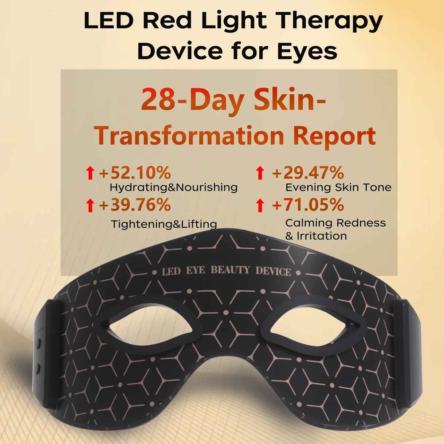 Wireless Red Light Therapy Eye Mask Infrared for Cosmetic Care