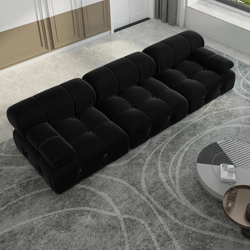 Sdorens Minimalist Velvet Modular Sectional Sofa Convertible