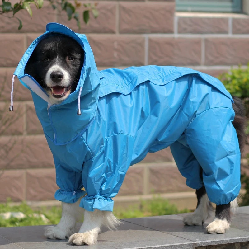 Dog Raincoat Hooded Waterproof Jumpsuit For Outdoor Use
