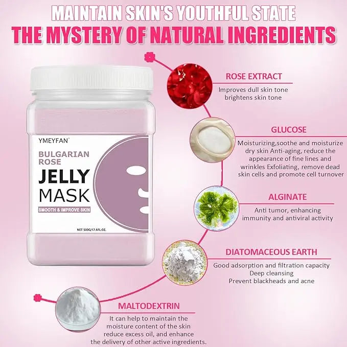 YMEYFAN Hyaluronic Acid Jelly Face Mask for Hydration Whitening