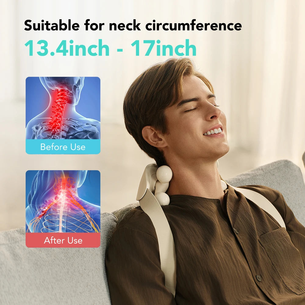 SKG Neck Massager With Heat 6D Portable Deep Tissue Cordless