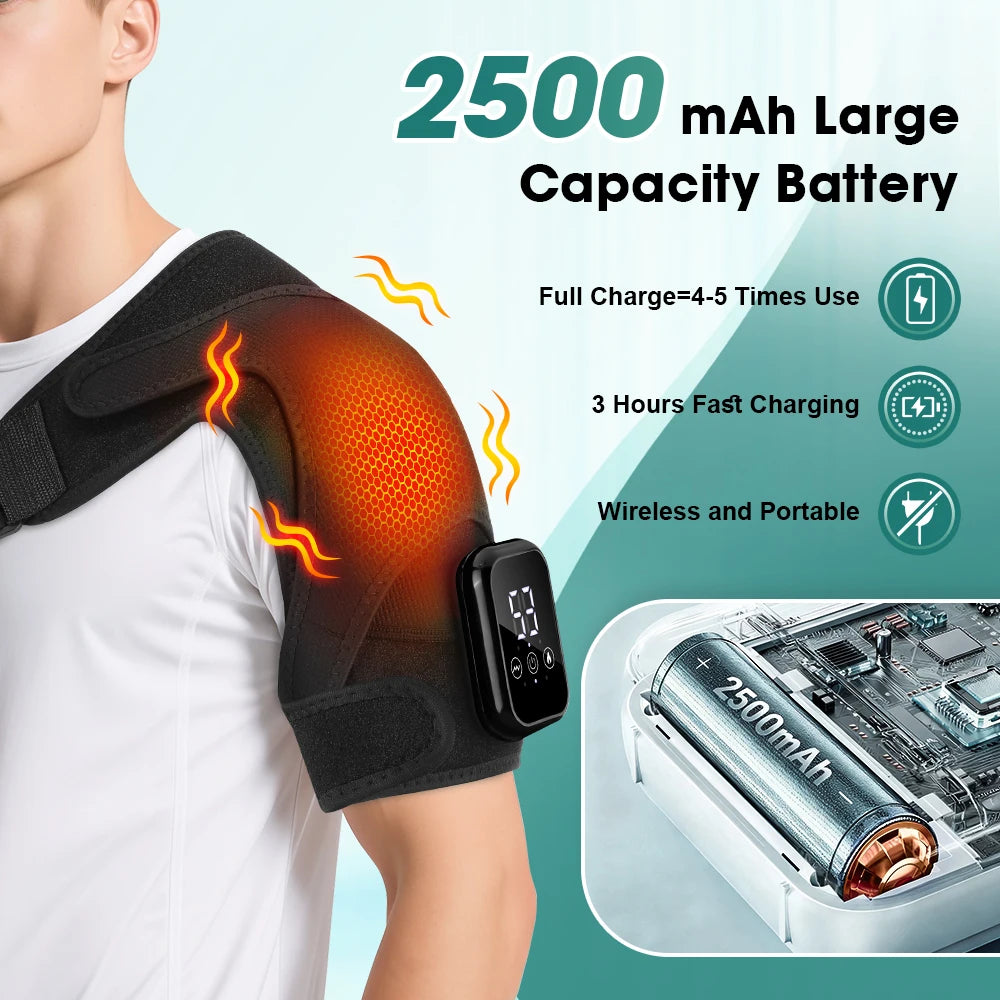 Moajaza Electric Shoulder Massage Belt With Adjustable Heating And Vibration