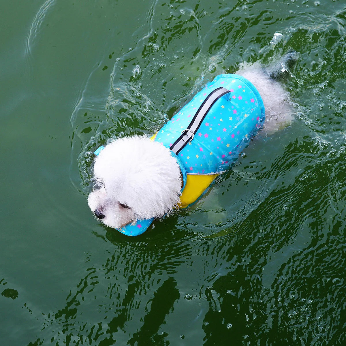 Dog Life Vest With Adjustable Buoyant Swimming Jacket