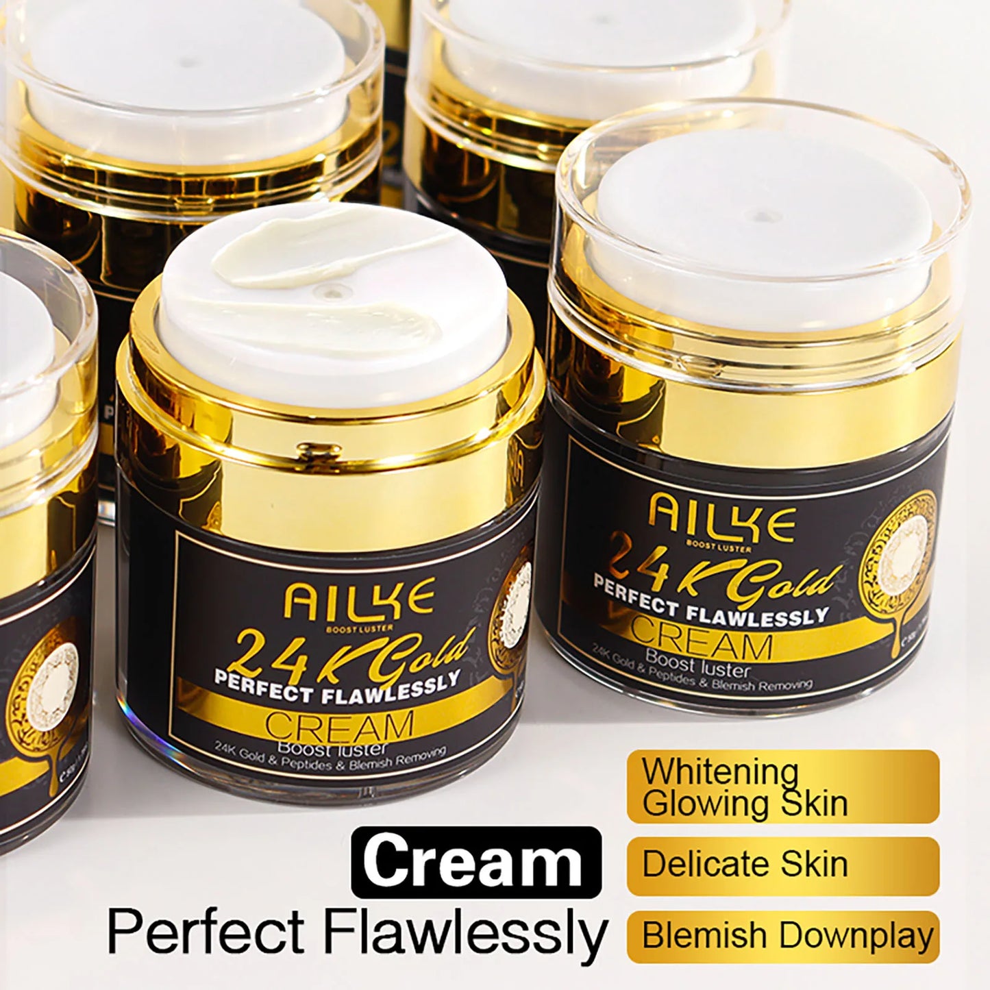 AILKE 24K Gold Perfect Flawlessly Face Cream Whitening Serum