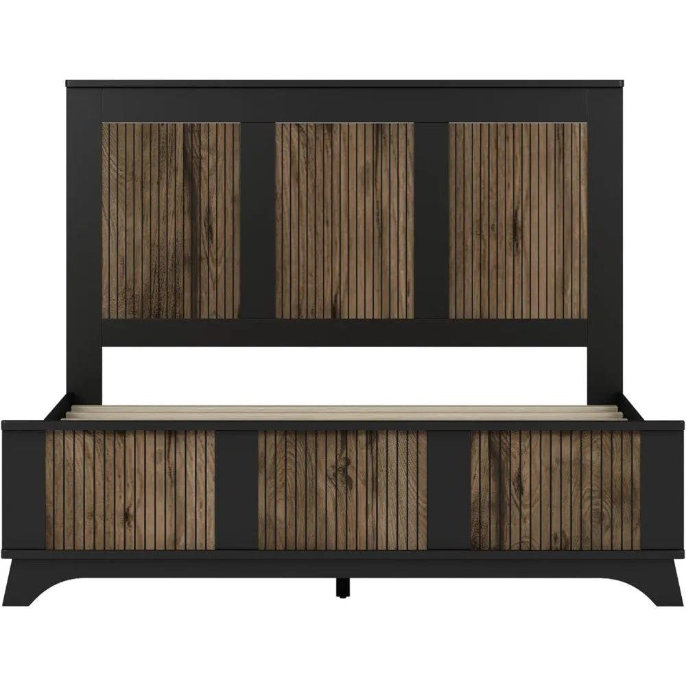 MKDK 4 Piece Queen Bedroom Set With Platform Bed Dresser