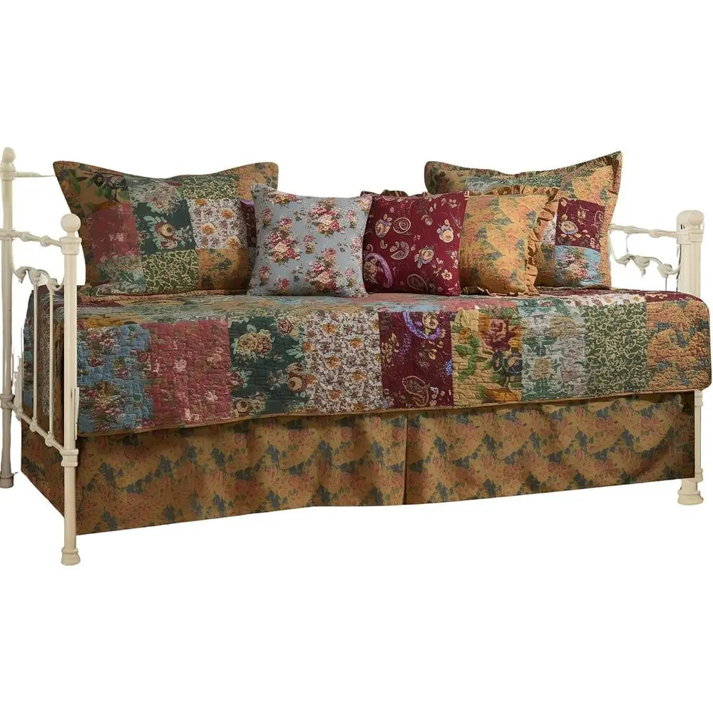 RBXC 100 Percent Cotton Patchwork Quilted Daybed Set 7 Piece