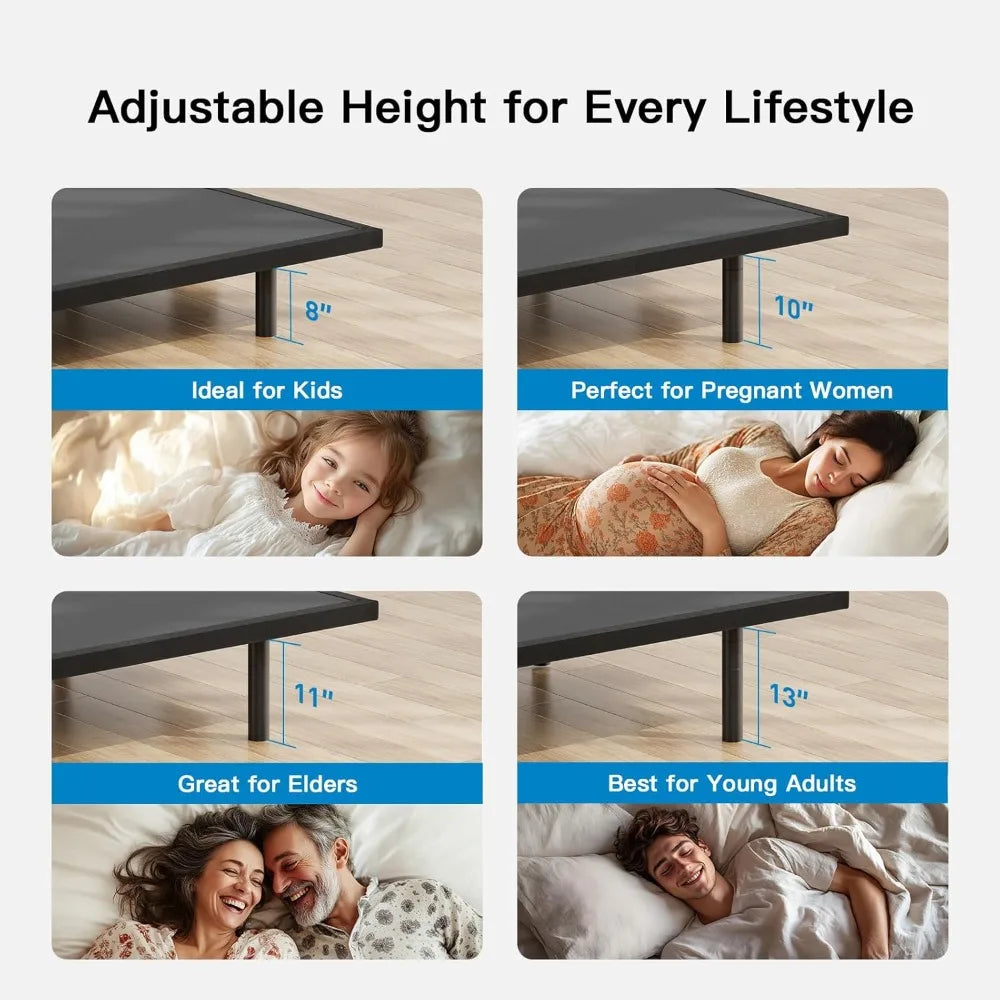Adjustable Bed Frame With Massage And USB Ports And LED Under-Bed