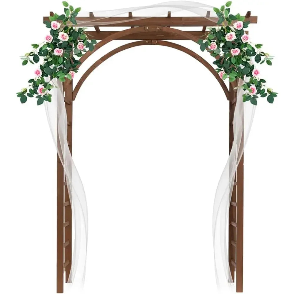 Elegant Wooden Wedding Arch Pergola and Photo Booth Stand