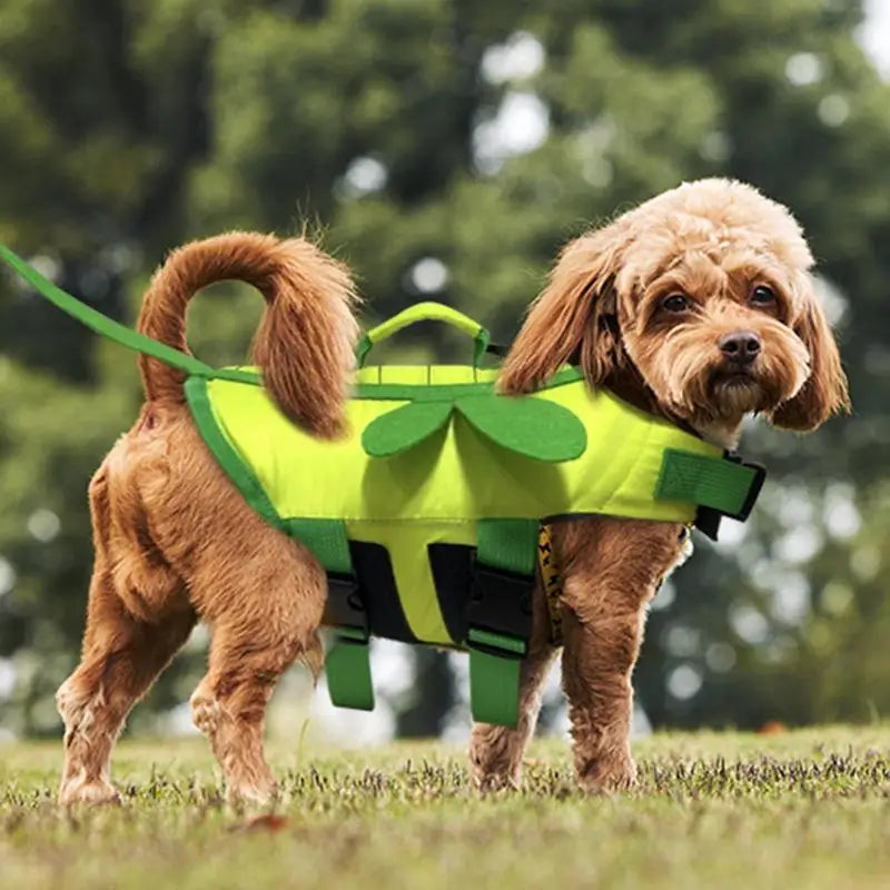 Dog Life Vest For Boating With Handle Ripstop Waterproof