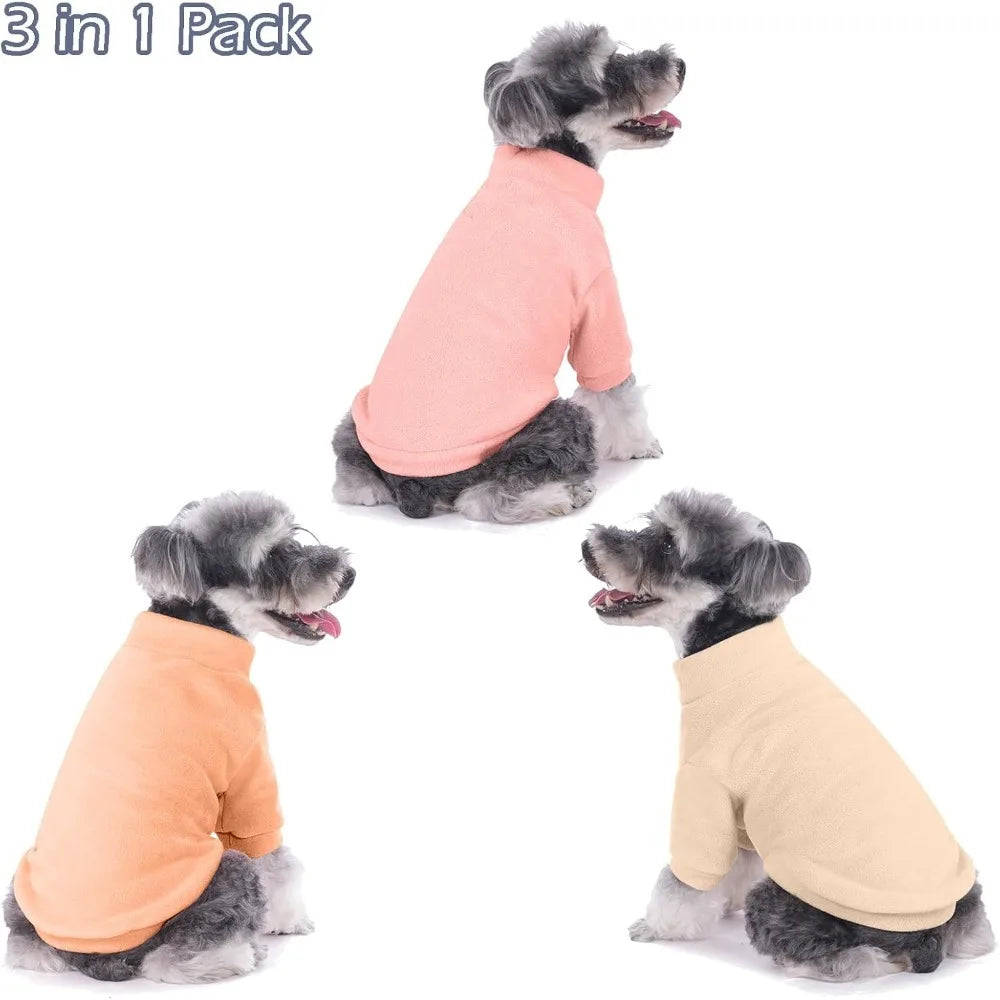 Dog Sweater 3 Pack Ultra Soft Winter Coat For Dogs