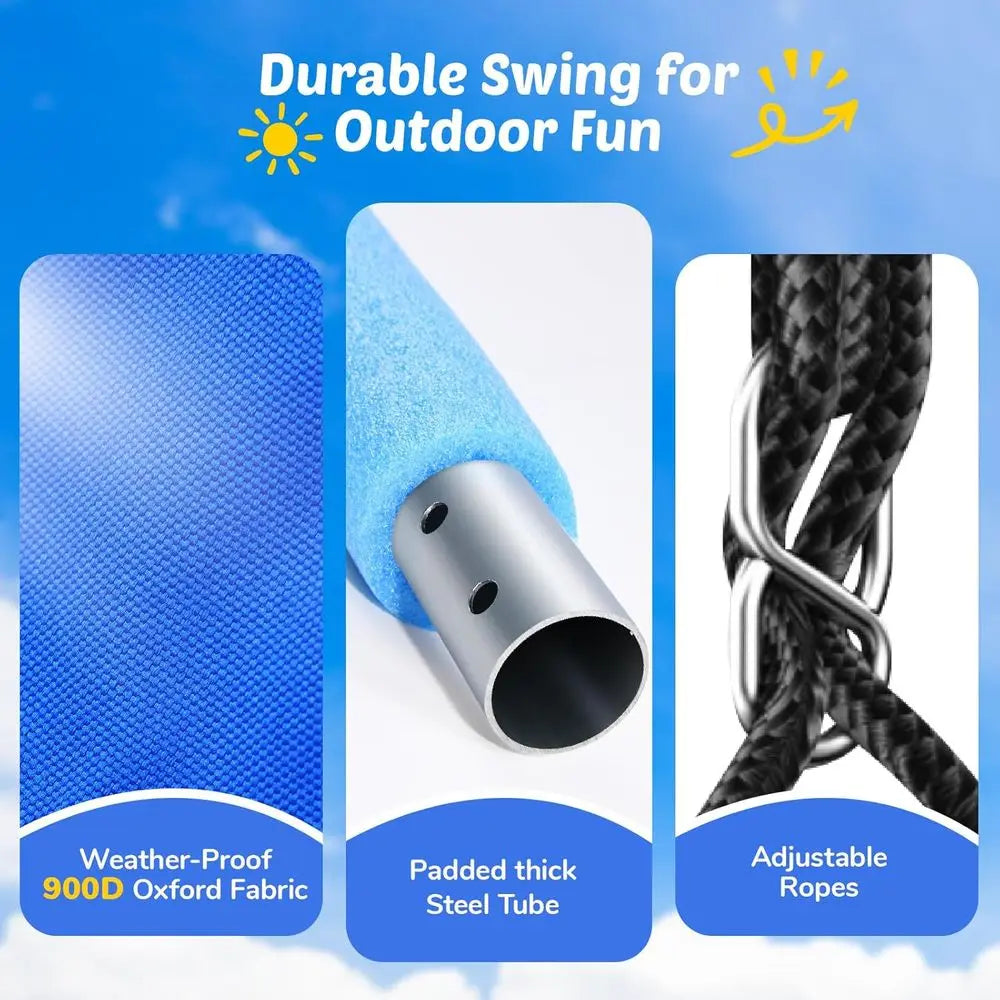 Saucer Swing for Kids Outdoor Playground with Heavy Duty Stand