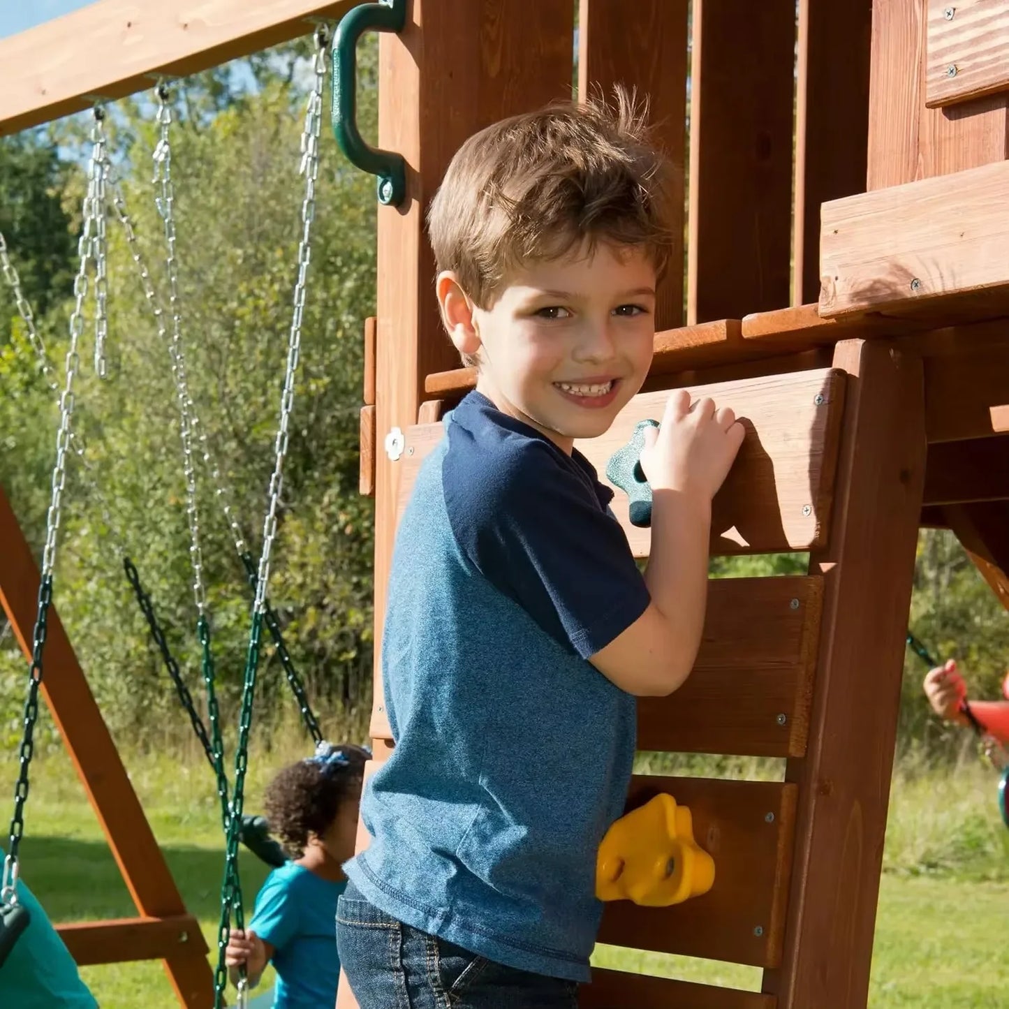 Best Seller Swing Set With Two Swings Slide Monkey Bars