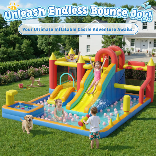 Jump And Slide Inflatable Bouncer For Kids Indoor Outdoor Play