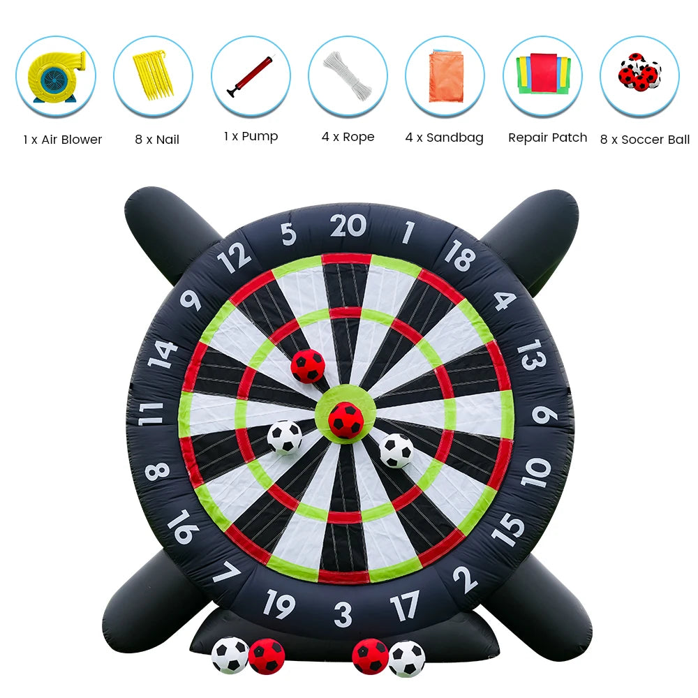 King Inflatable Giant Soccer Ball Darts Board With Blower