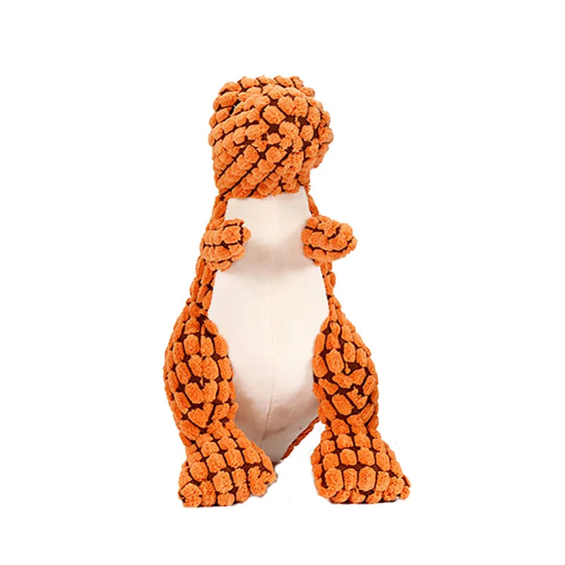 Dog Chew Toy Stuffed Dinosaur Shape For Training And Play