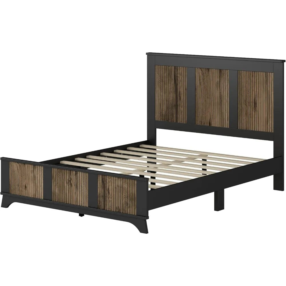MKDK 4 Piece Queen Bedroom Set With Platform Bed Dresser