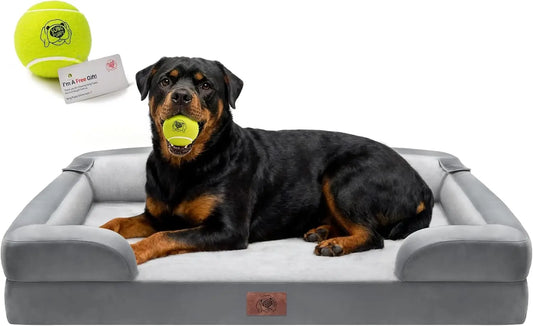 Orthopedic Dog Bed Waterproof Memory Foam With Washable Cover