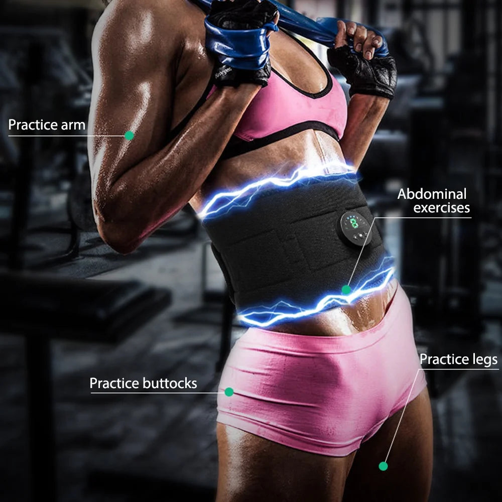 KTS EMS Waist Abdominal Trainer Belt USB Recharge Muscle Stimulator
